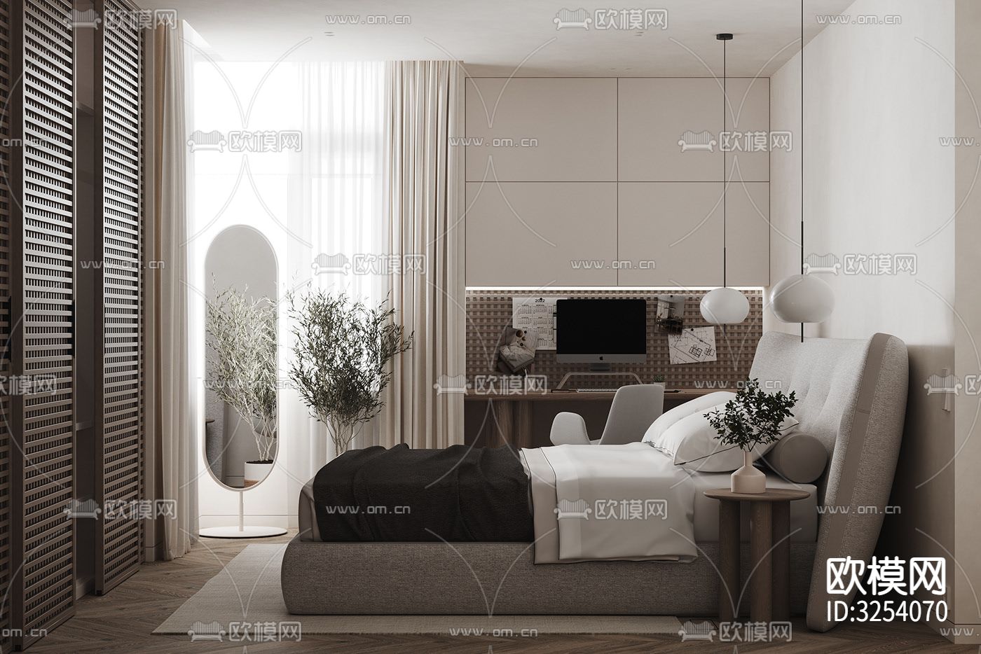 中性色系公寓装修效果图下载（渲染图15）