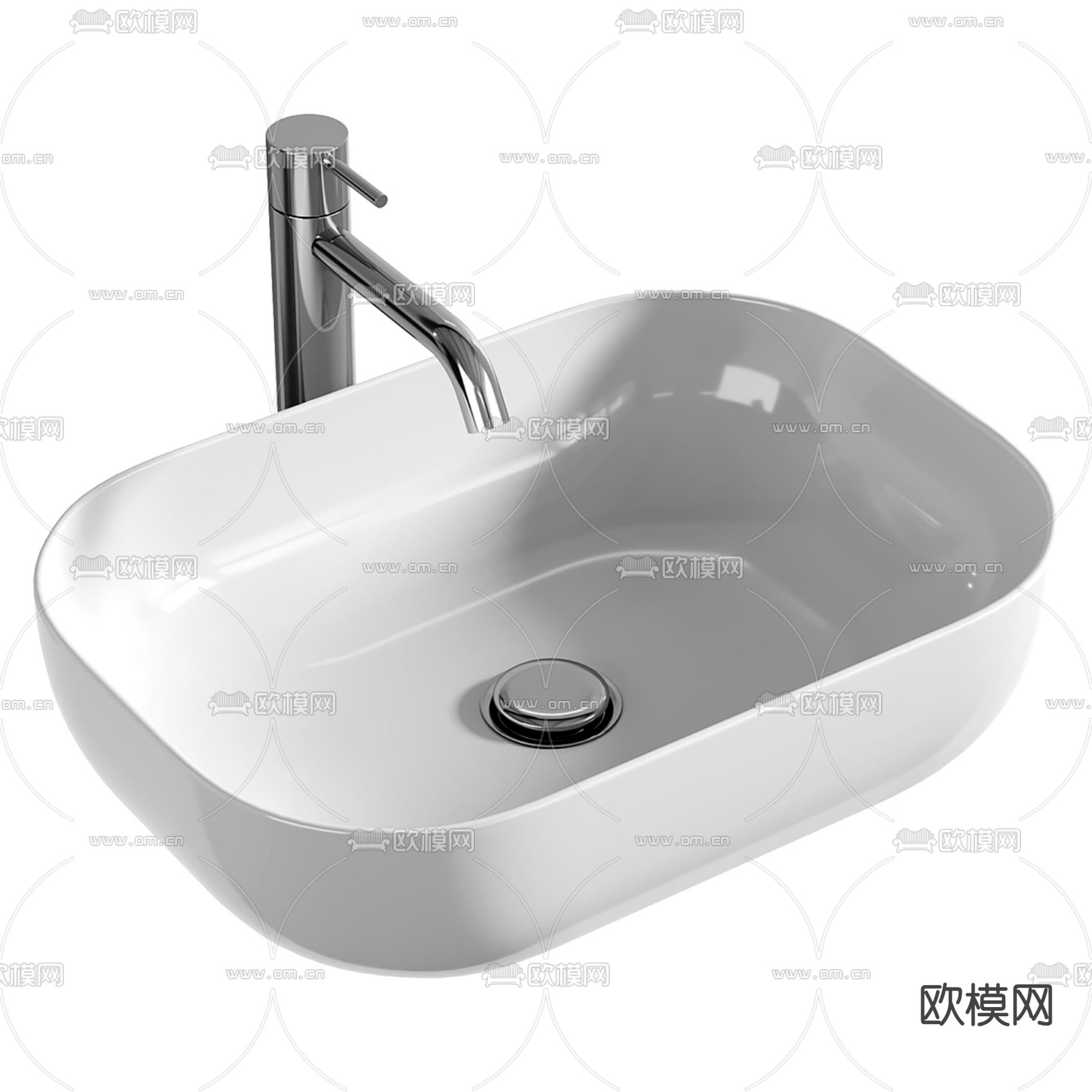 现代洗手台 水槽3d模型下载