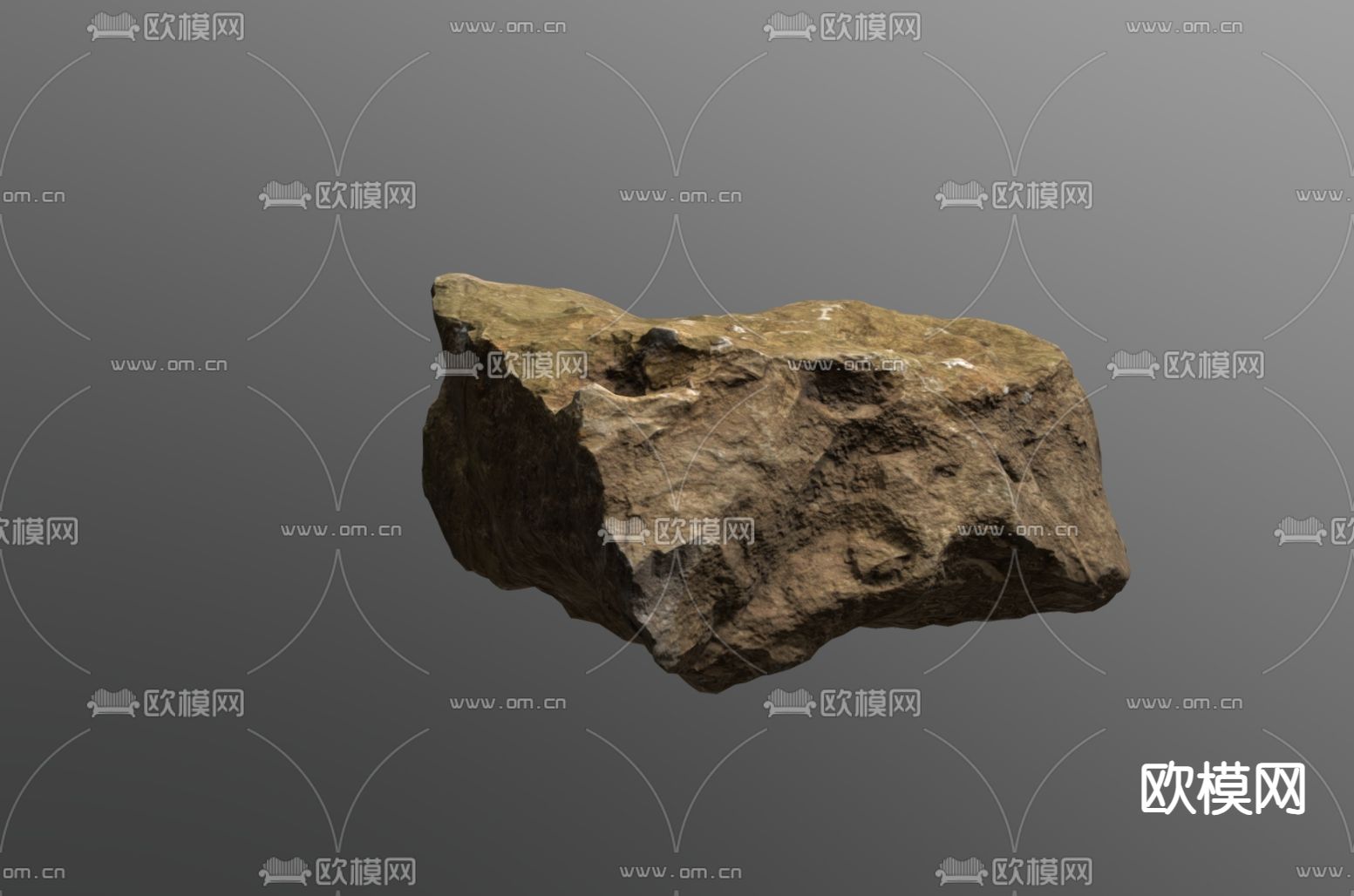 景观石 岩石 石块 石头3d模型下载（渲染图3）