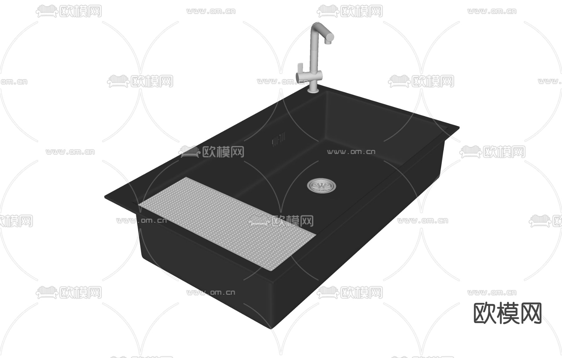 水槽 水龙头su模型下载（渲染图1）