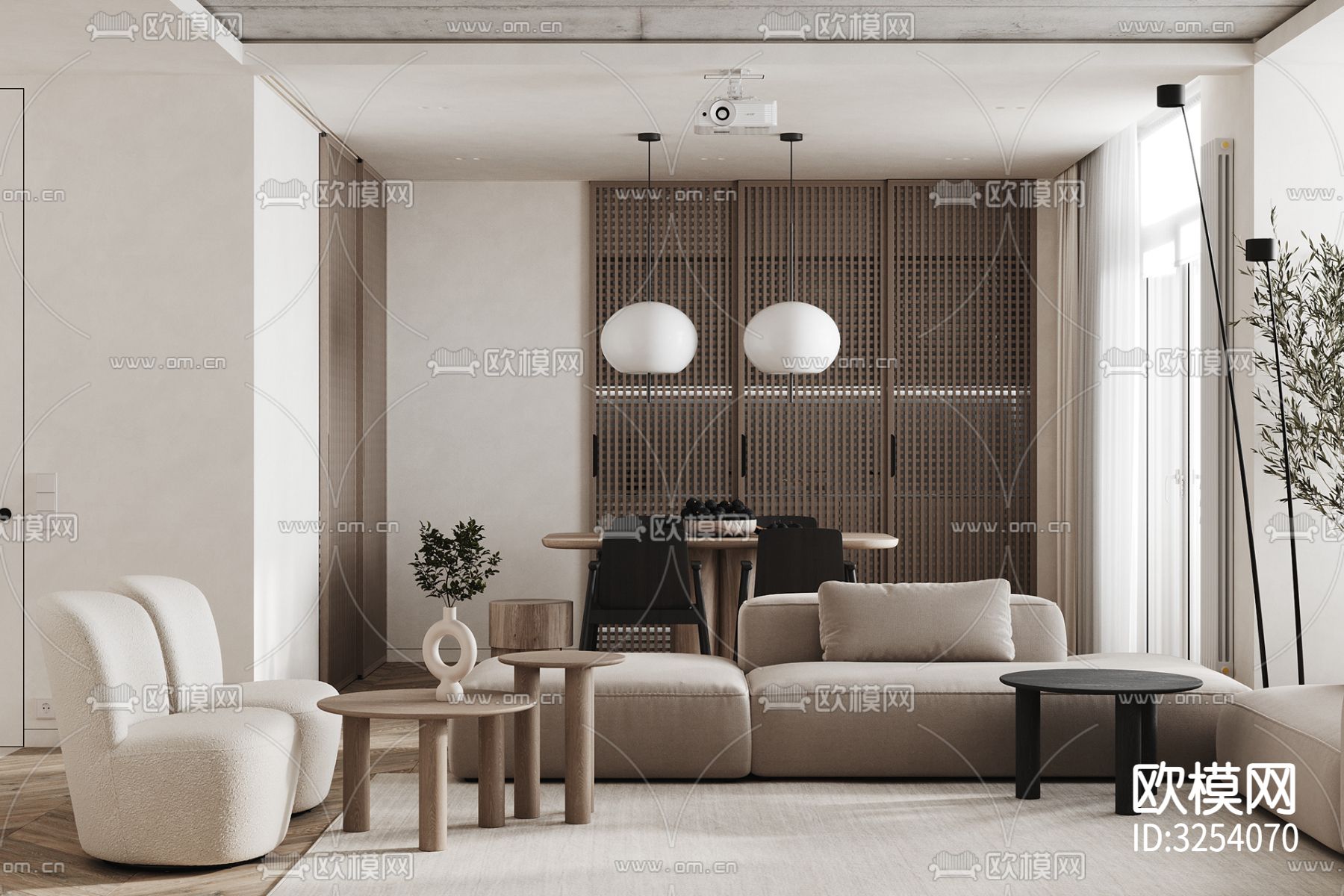 中性色系公寓装修效果图下载（渲染图19）