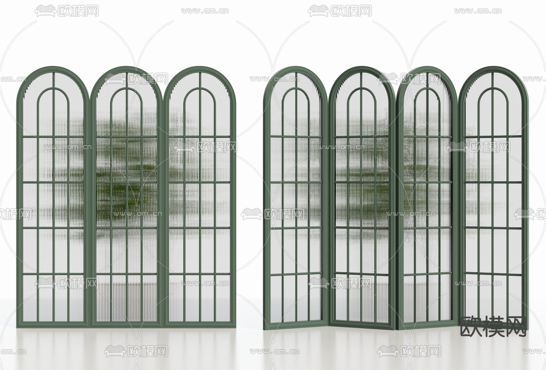 法式屏风 折叠屏风3d模型下载