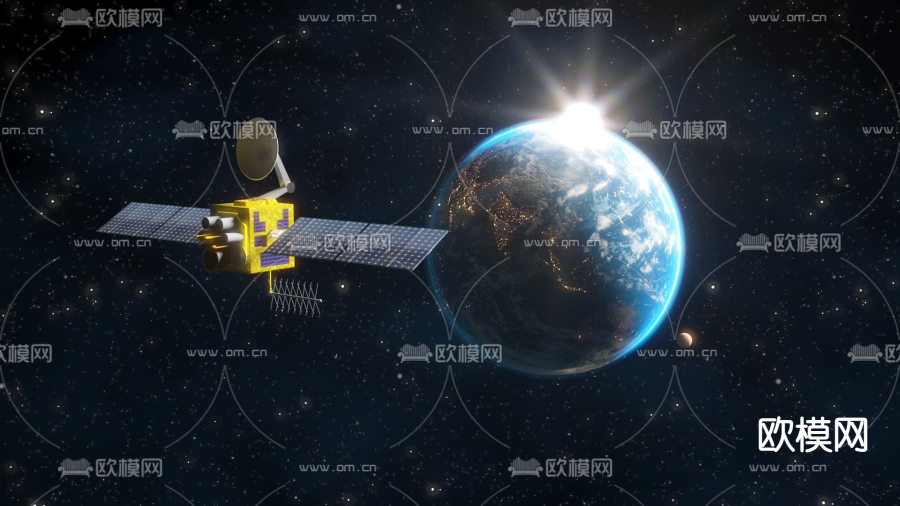 地球卫星 宇宙行星 探测器3d模型下载