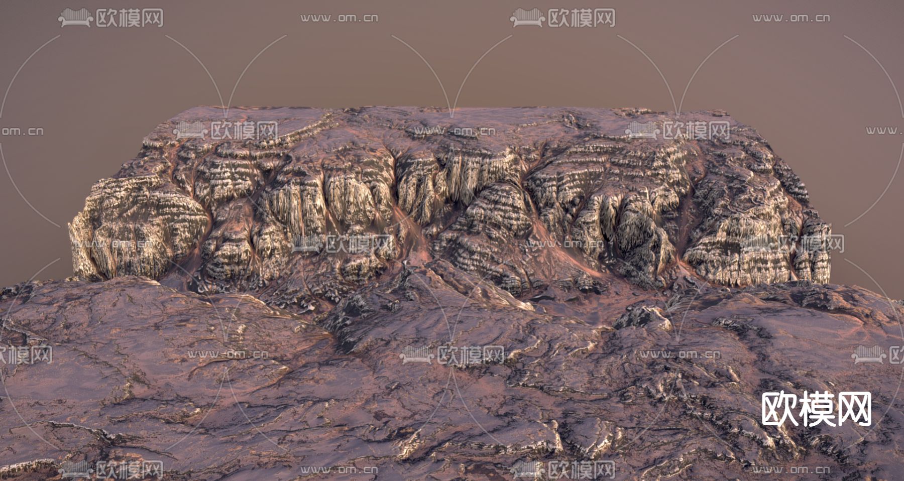 峡谷 地形景观3d模型下载（渲染图3）