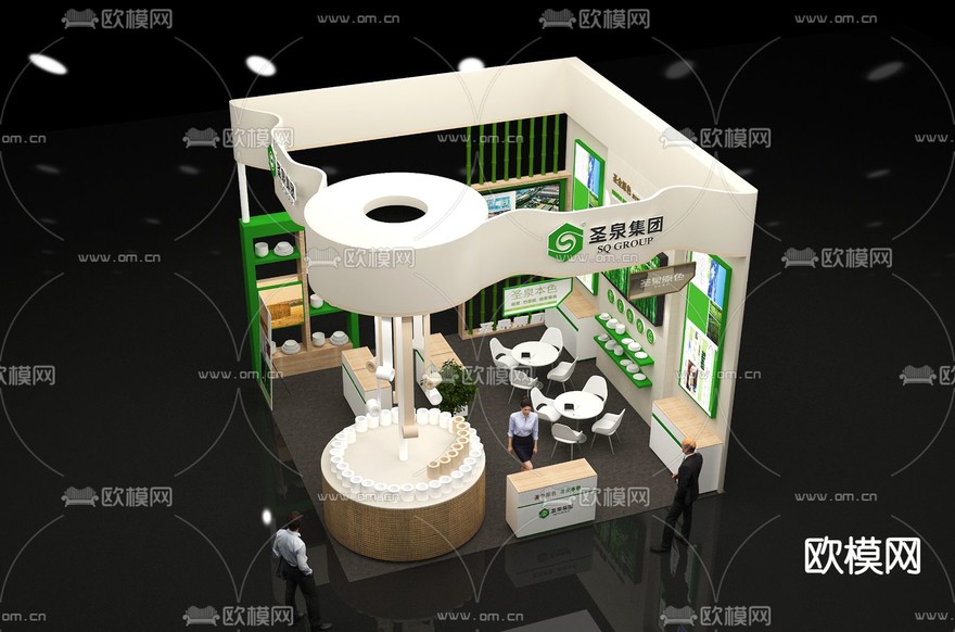 现代展台 门头门面3d模型下载(渲染图4)