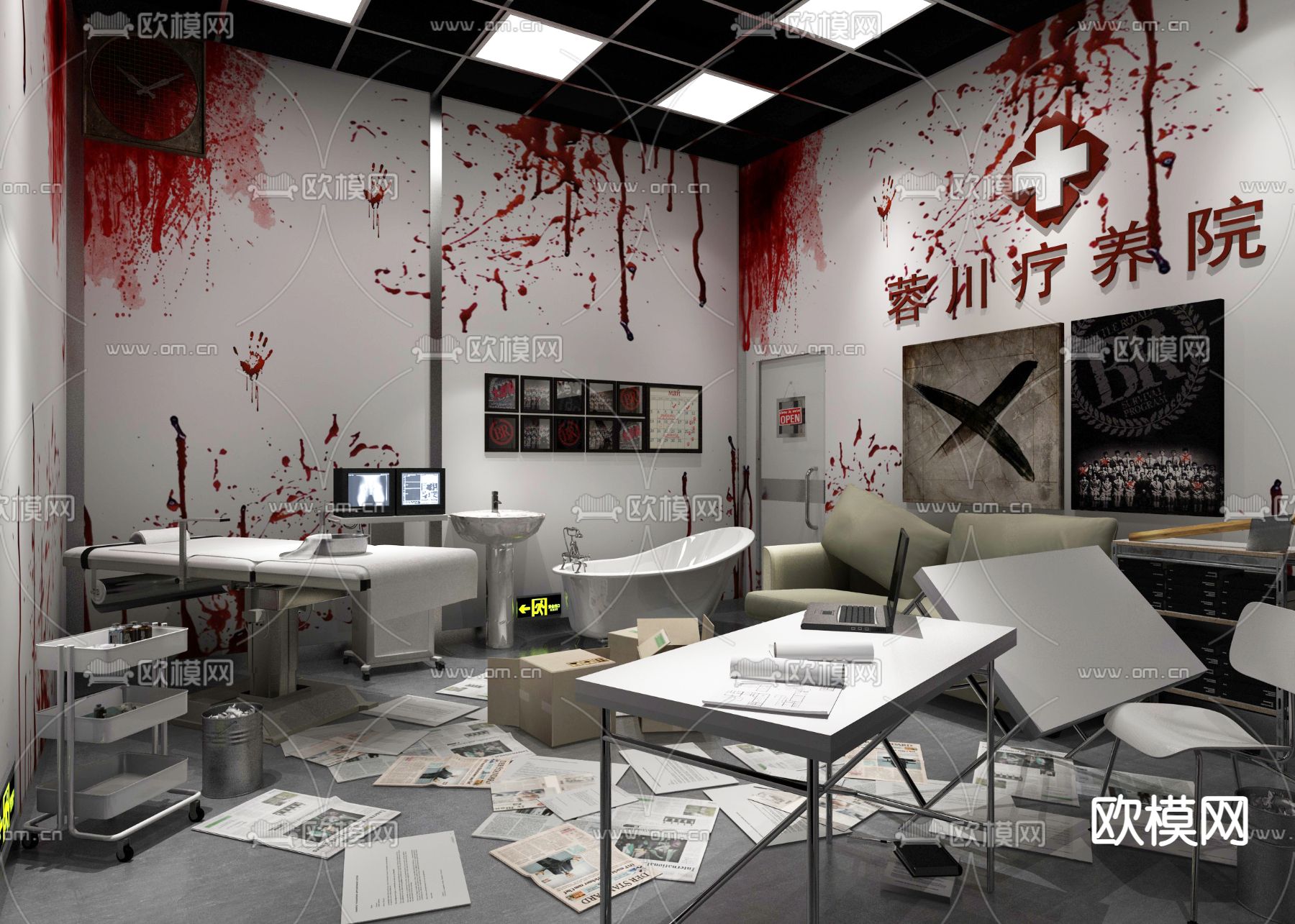 医院剧本杀 密室逃脱3d模型下载