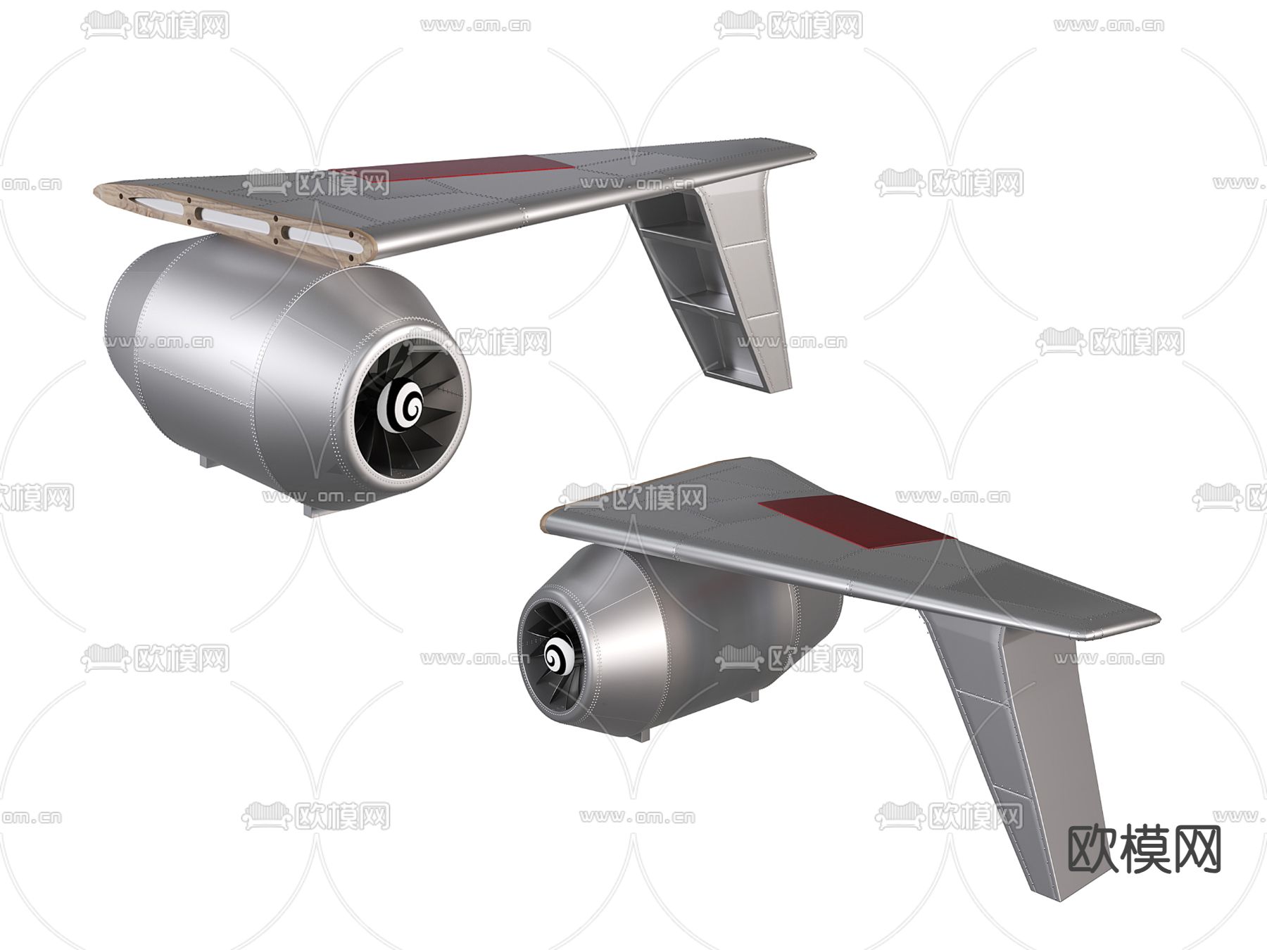 北欧 飞机造型书桌3d模型下载