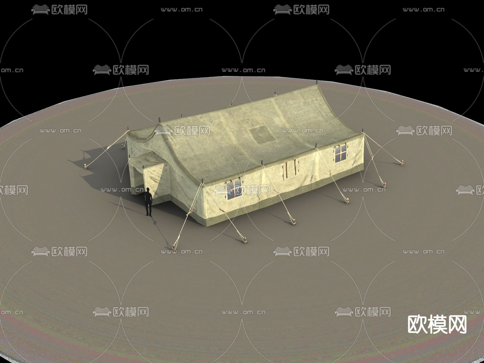 现代帐篷3d模型下载