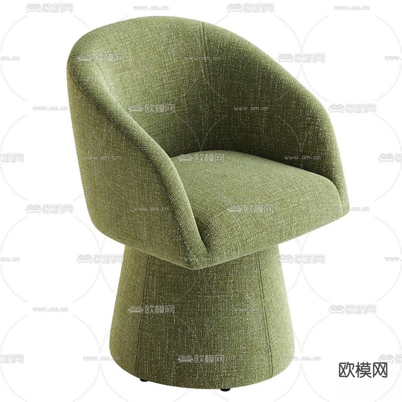 Kyo椅子 软垫桶椅3d模型下载(渲染图4)