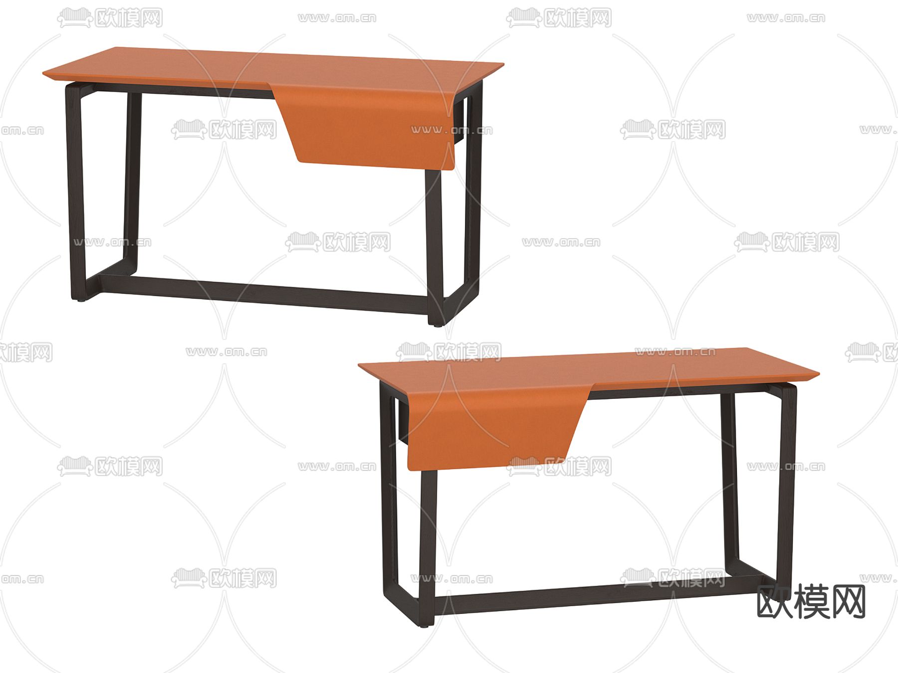 北欧简约书桌3d模型下载