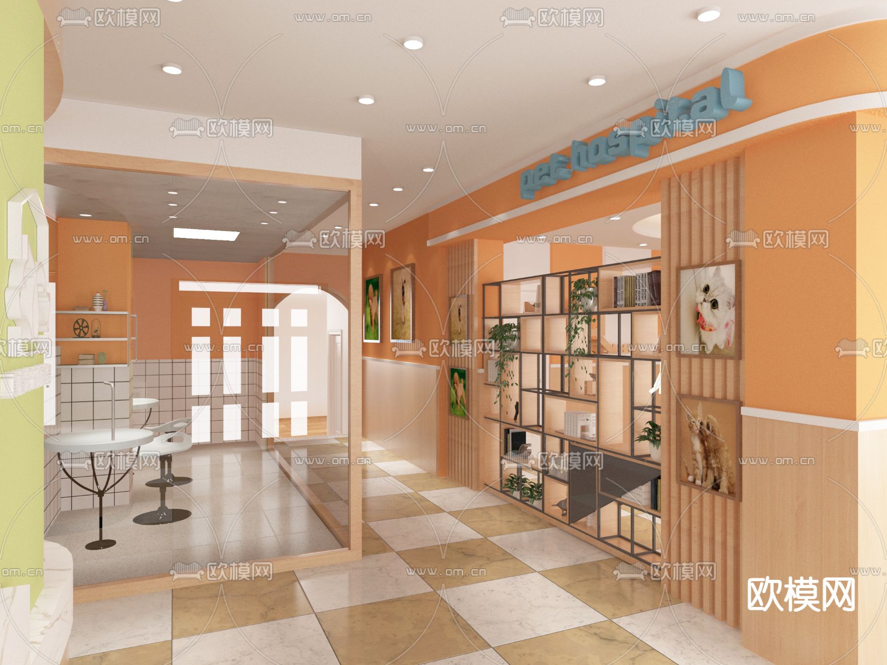 现代宠物店3d模型下载（渲染图2）