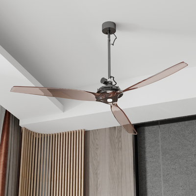  现代风扇吊灯su模型 