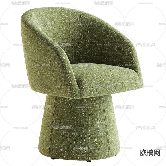 Kyo椅子 软垫桶椅3d模型下载(渲染图1)