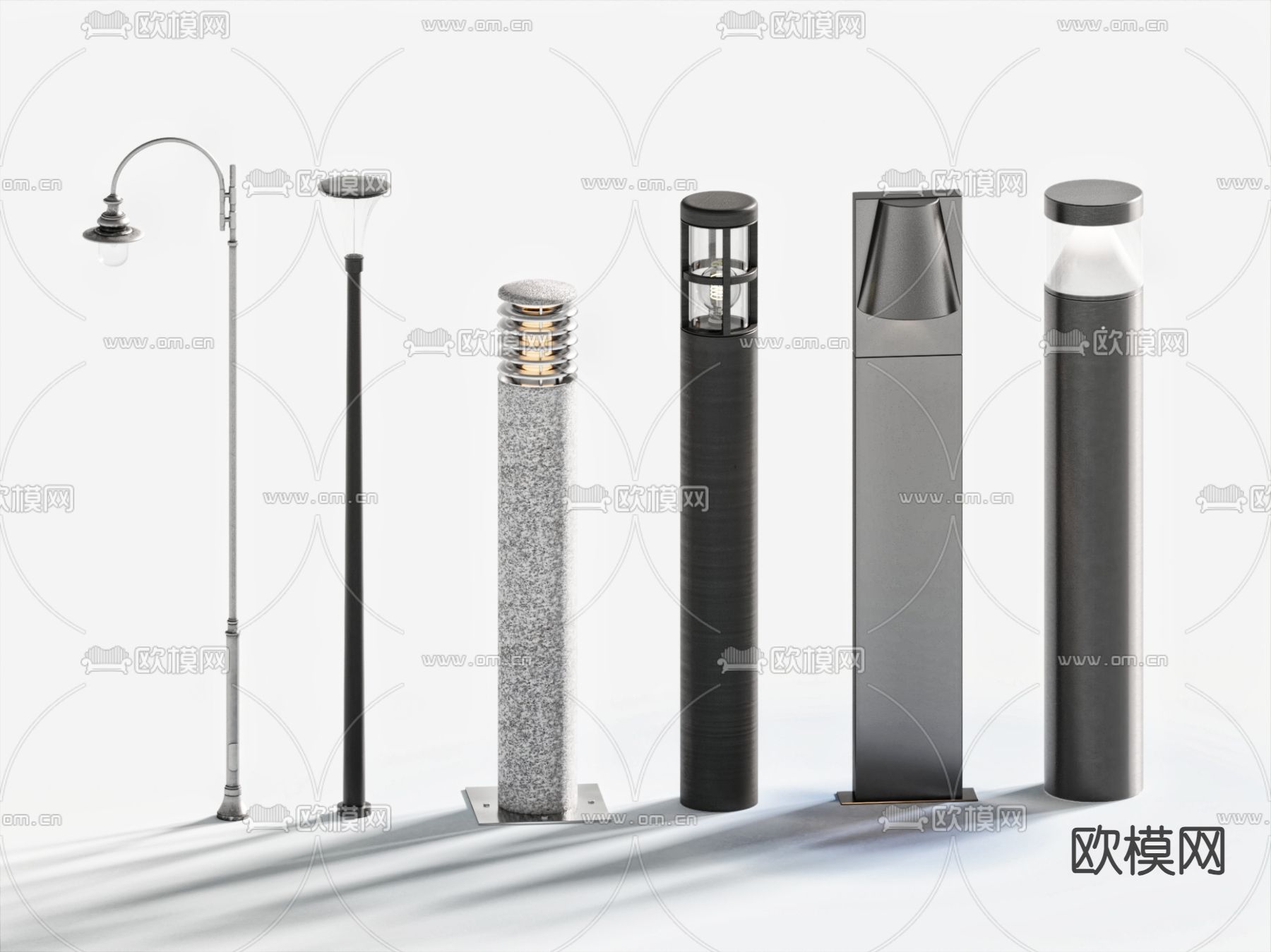 户外灯 路灯 地灯 庭院灯su模型下载（渲染图2）