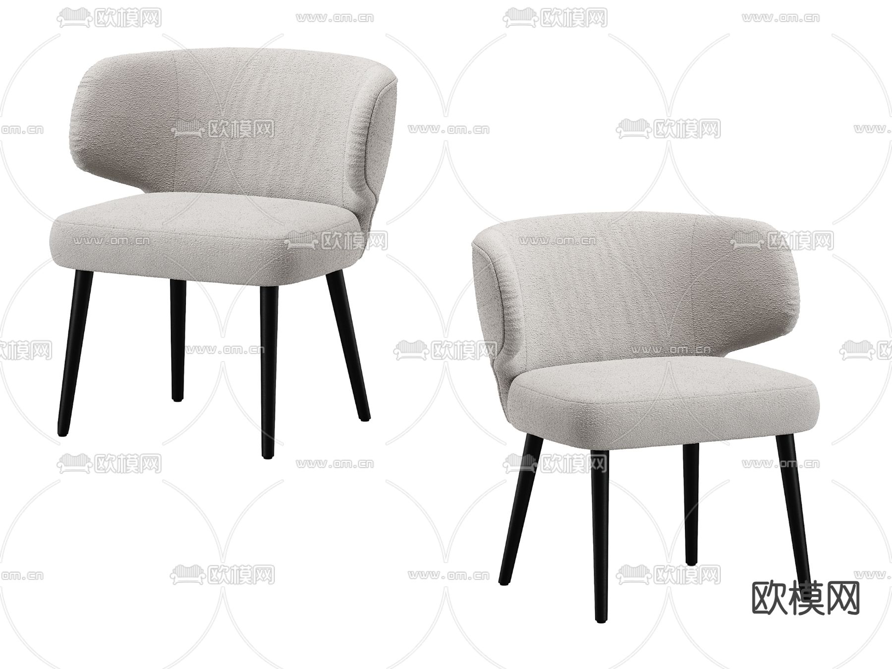 现代单人沙发3d模型下载