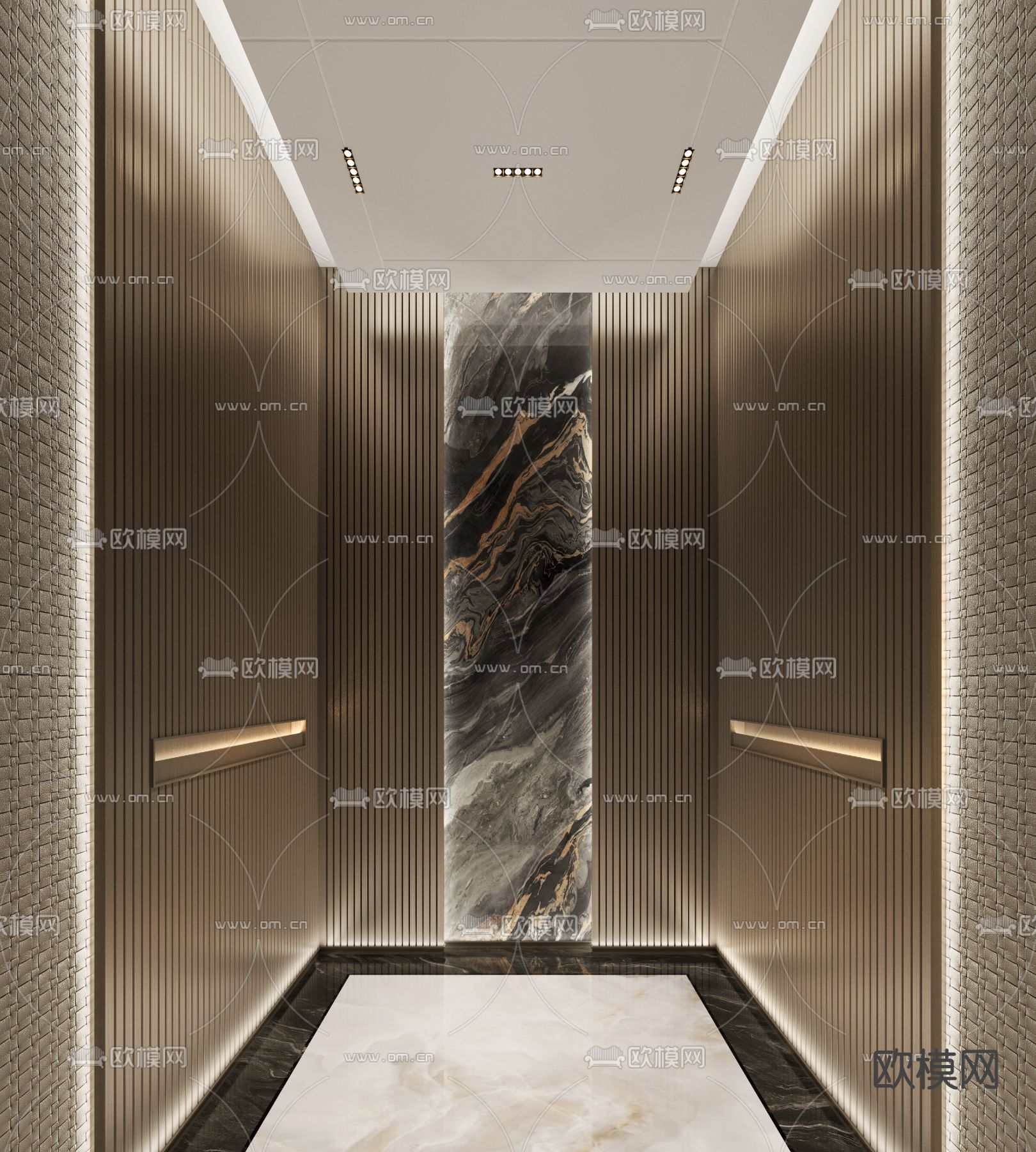 电梯轿厢3d模型下载