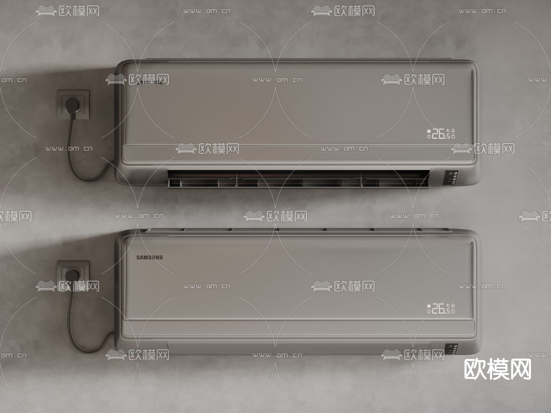 现代空调3d模型下载