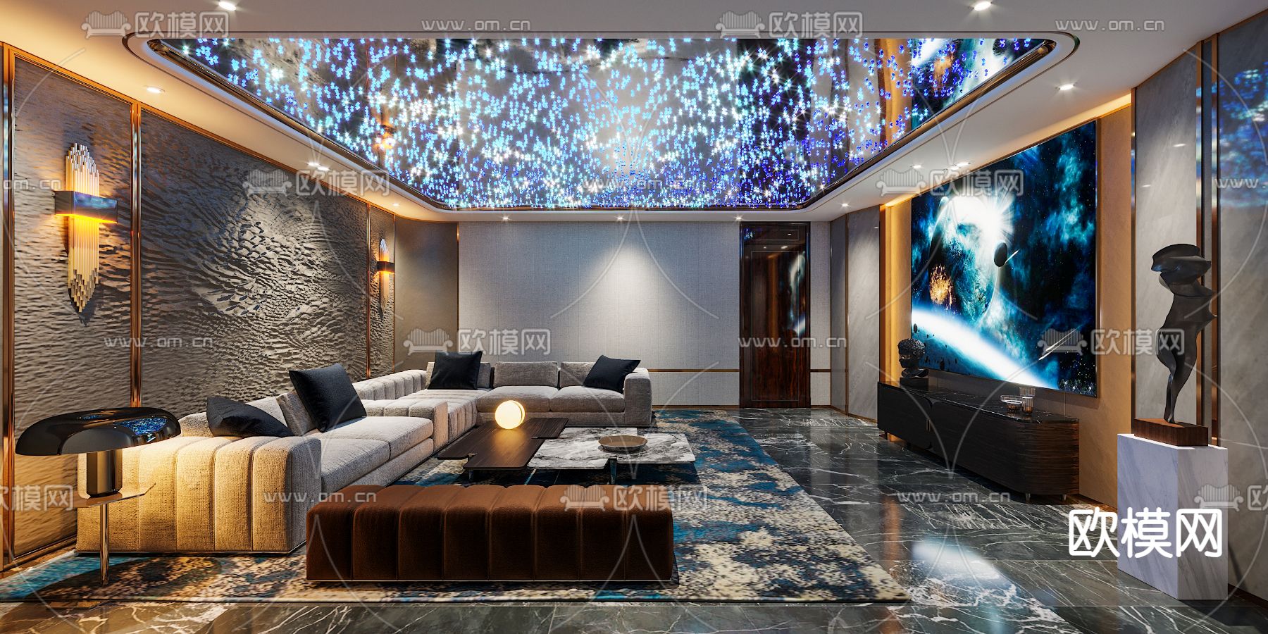 影音室 视听室 家庭影院3d模型下载