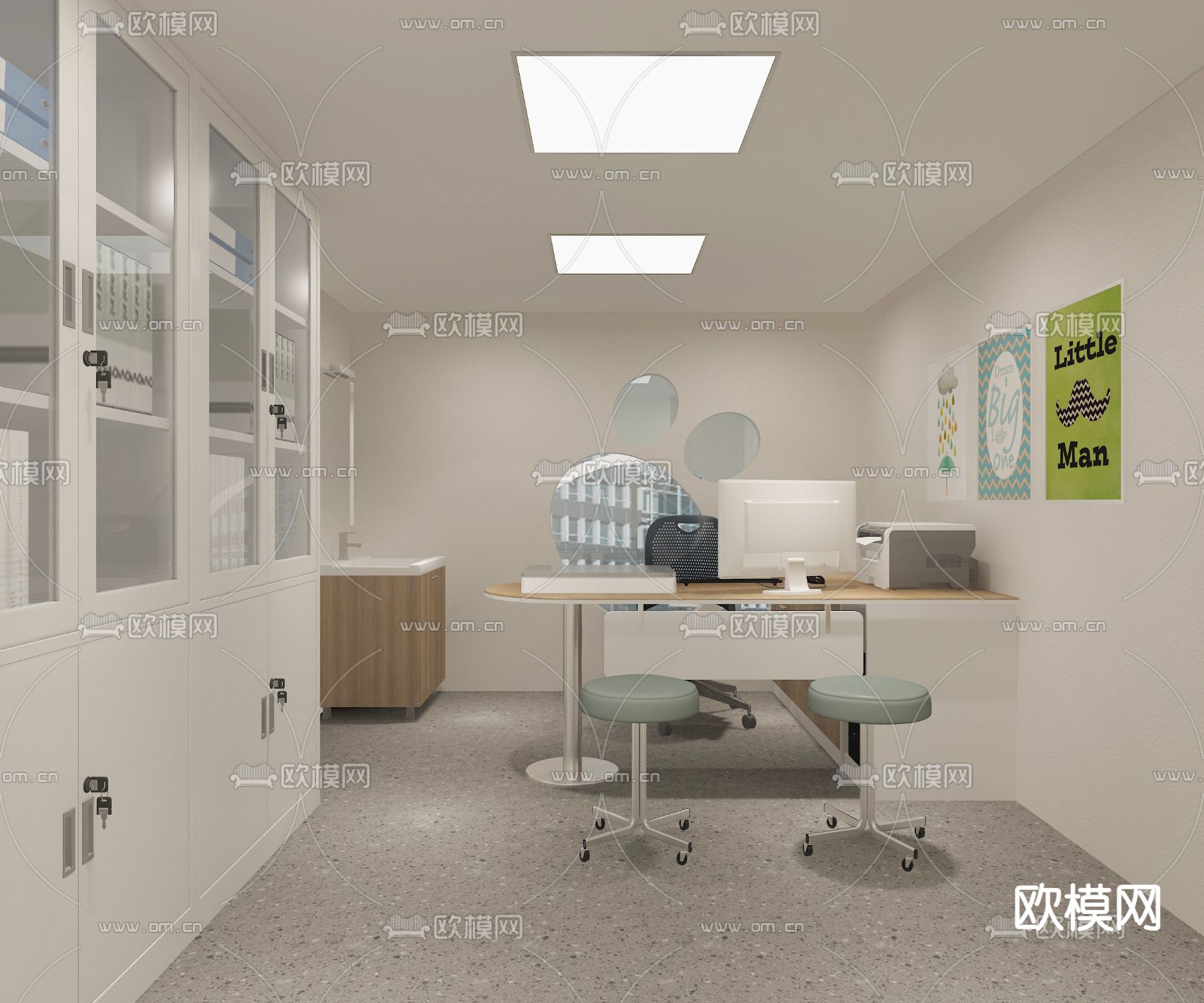 现代宠物店 宠物医院3d模型下载（渲染图3）