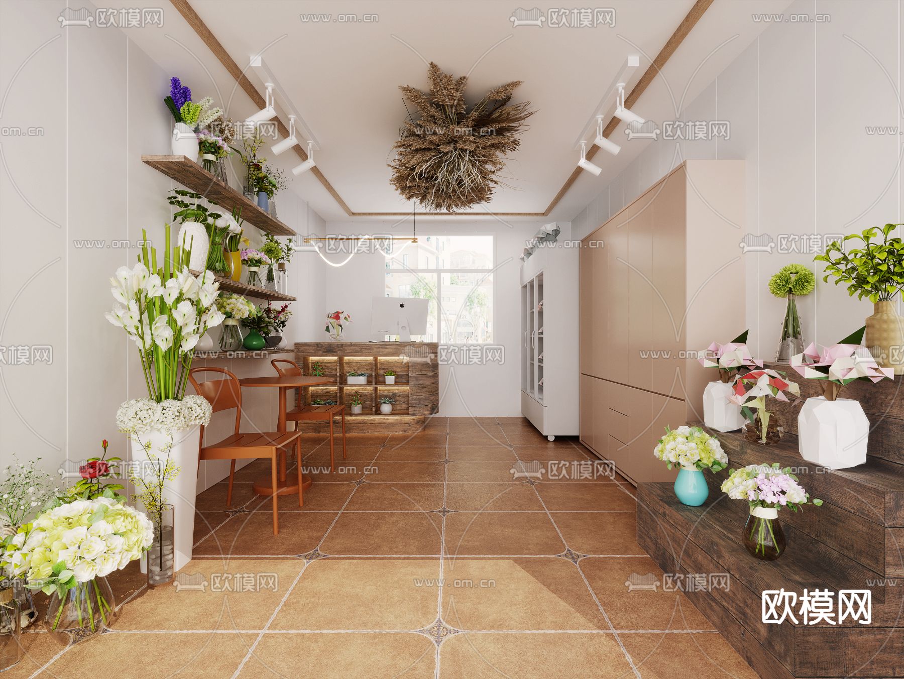 现代花店3d模型下载