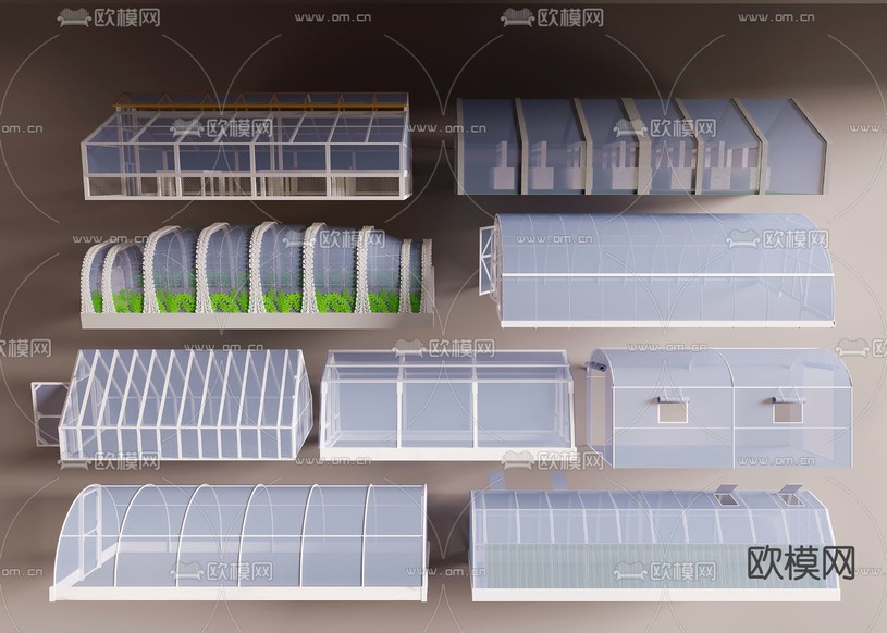 蔬菜棚 阳光棚 遮阳棚3d模型下载