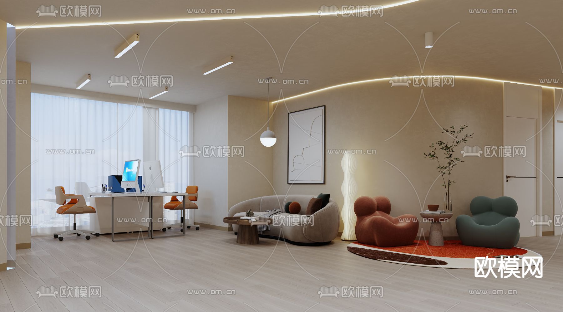 写真馆 照相馆 摄影馆3d模型下载（渲染图1）