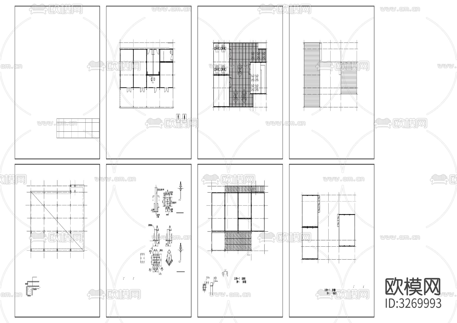 25营地集装箱cad立面图下载（渲染图1）