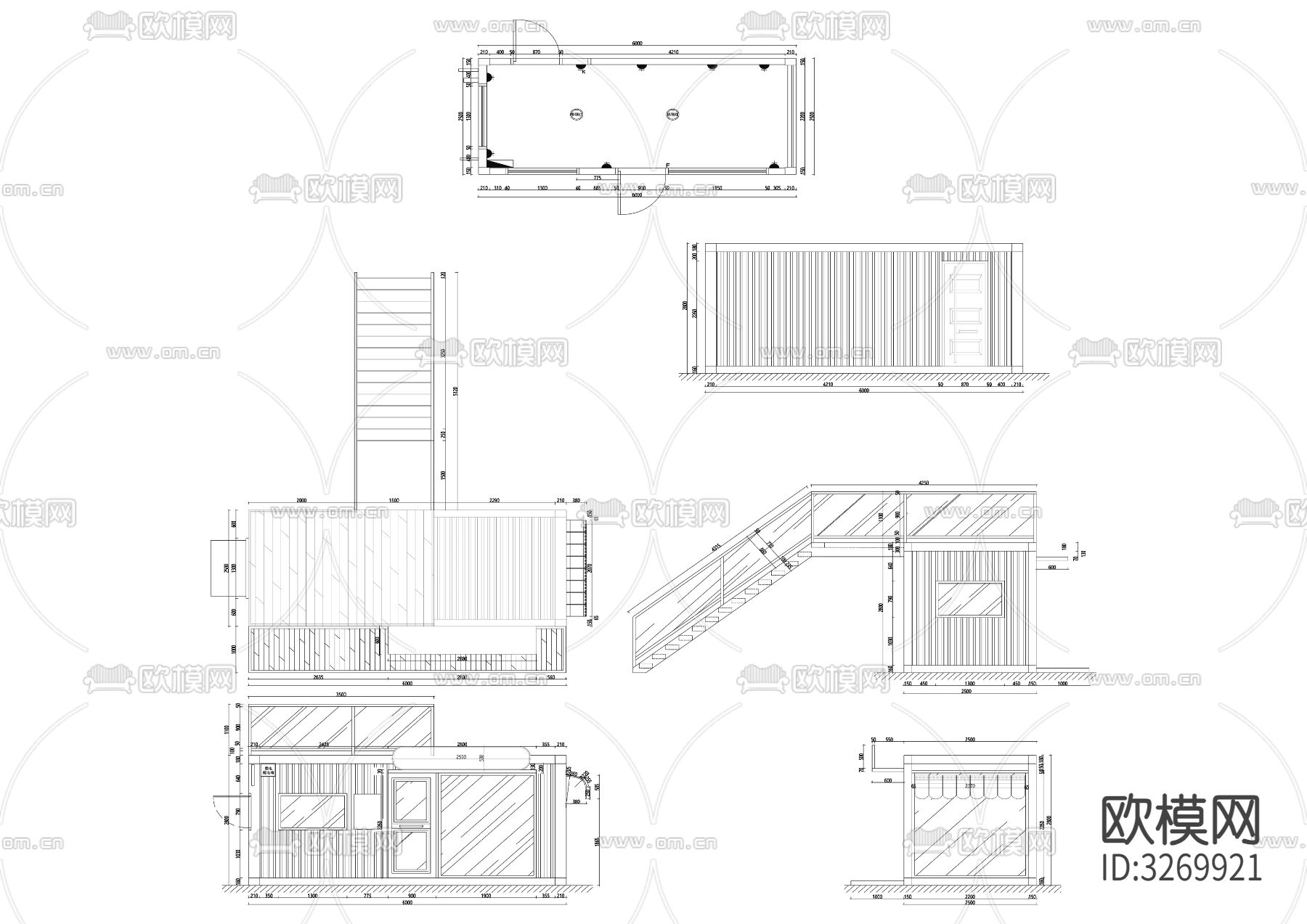 7营地集装箱cad立面图下载
