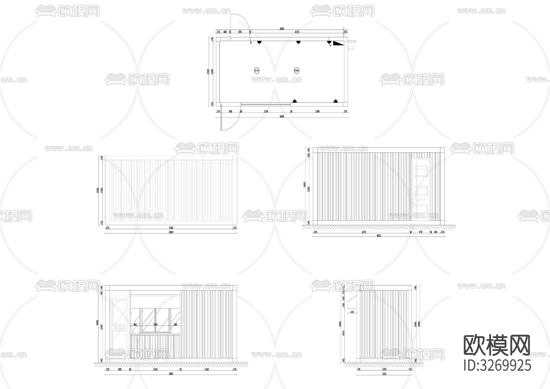 8营地集装箱cad立面图下载