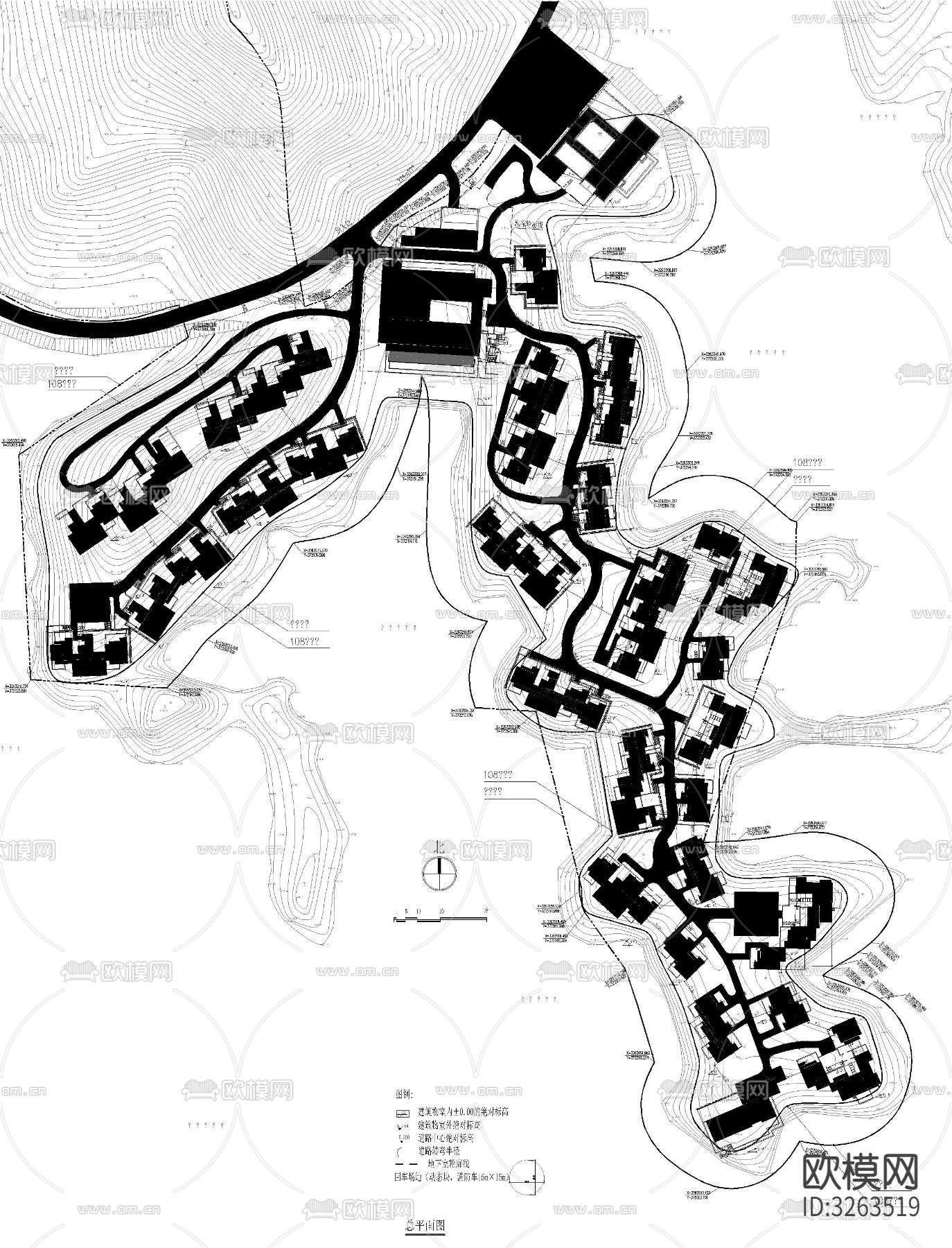 最美民宿乡村cad平面图下载（渲染图6）