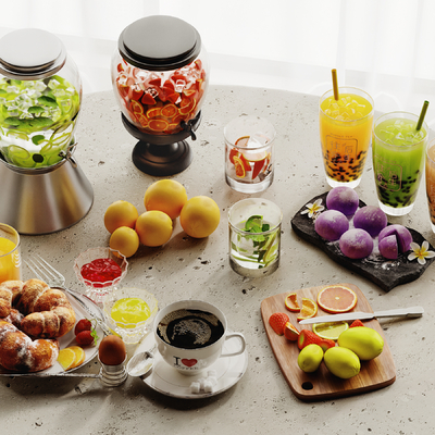  食物 甜点 饮料su模型 