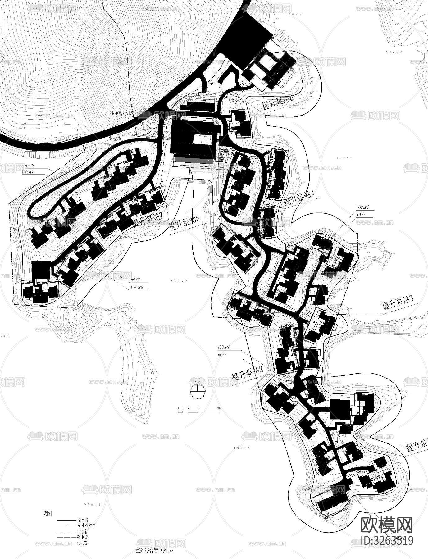 最美民宿乡村cad平面图下载（渲染图10）