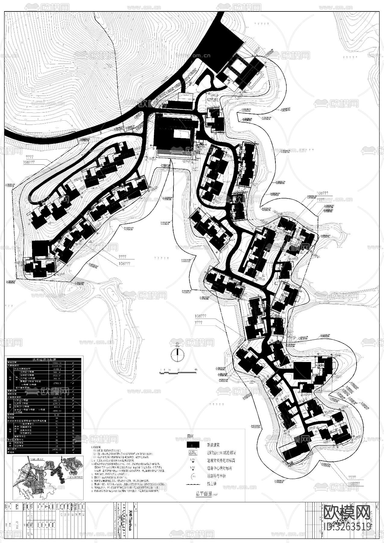 最美民宿乡村cad平面图下载（渲染图2）