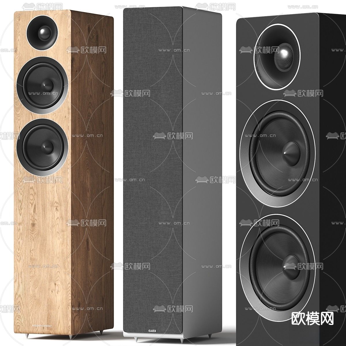 立式音箱 音响3d模型下载（渲染图2）