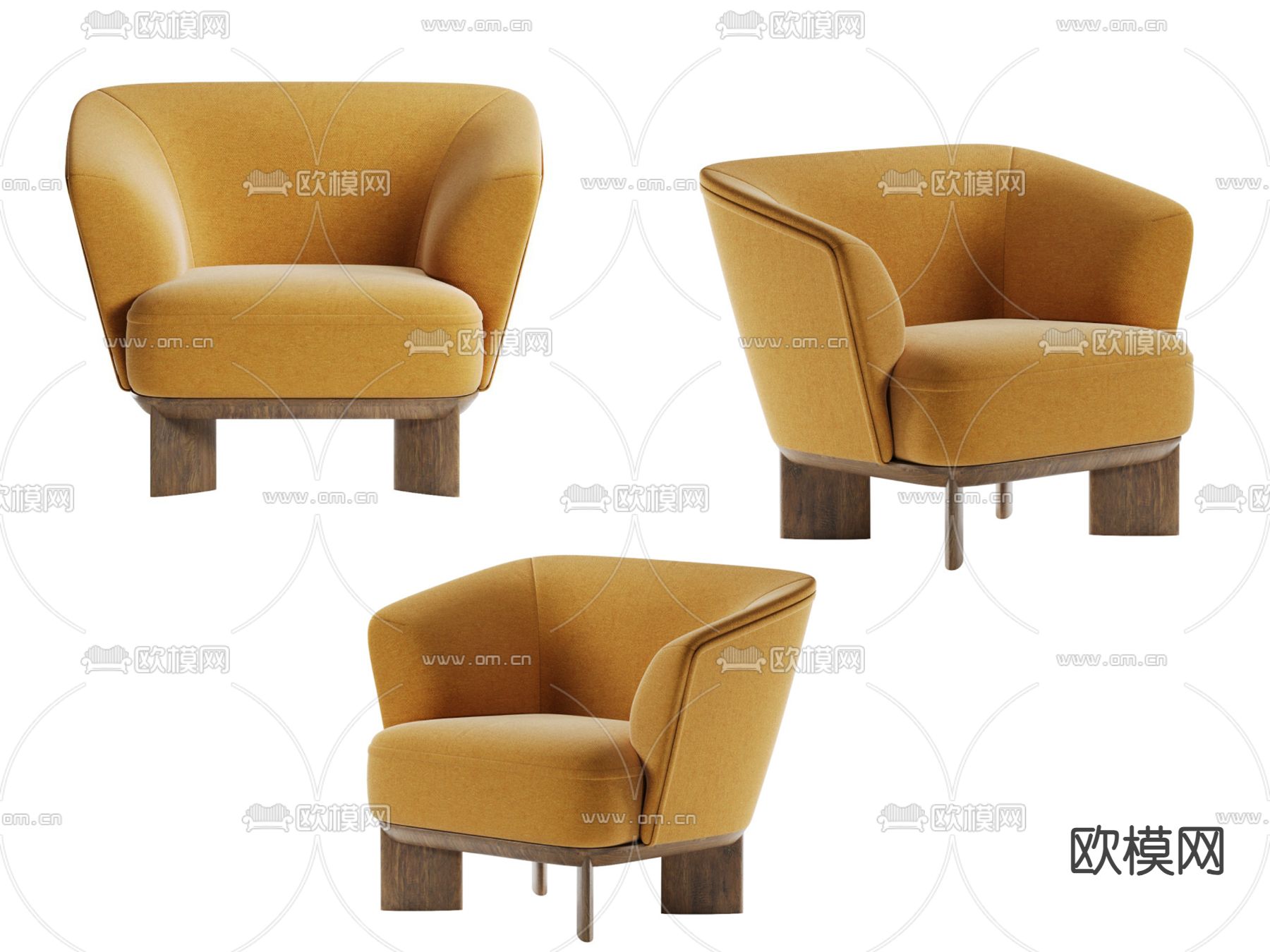 北欧单人沙发 沙发椅3d模型下载