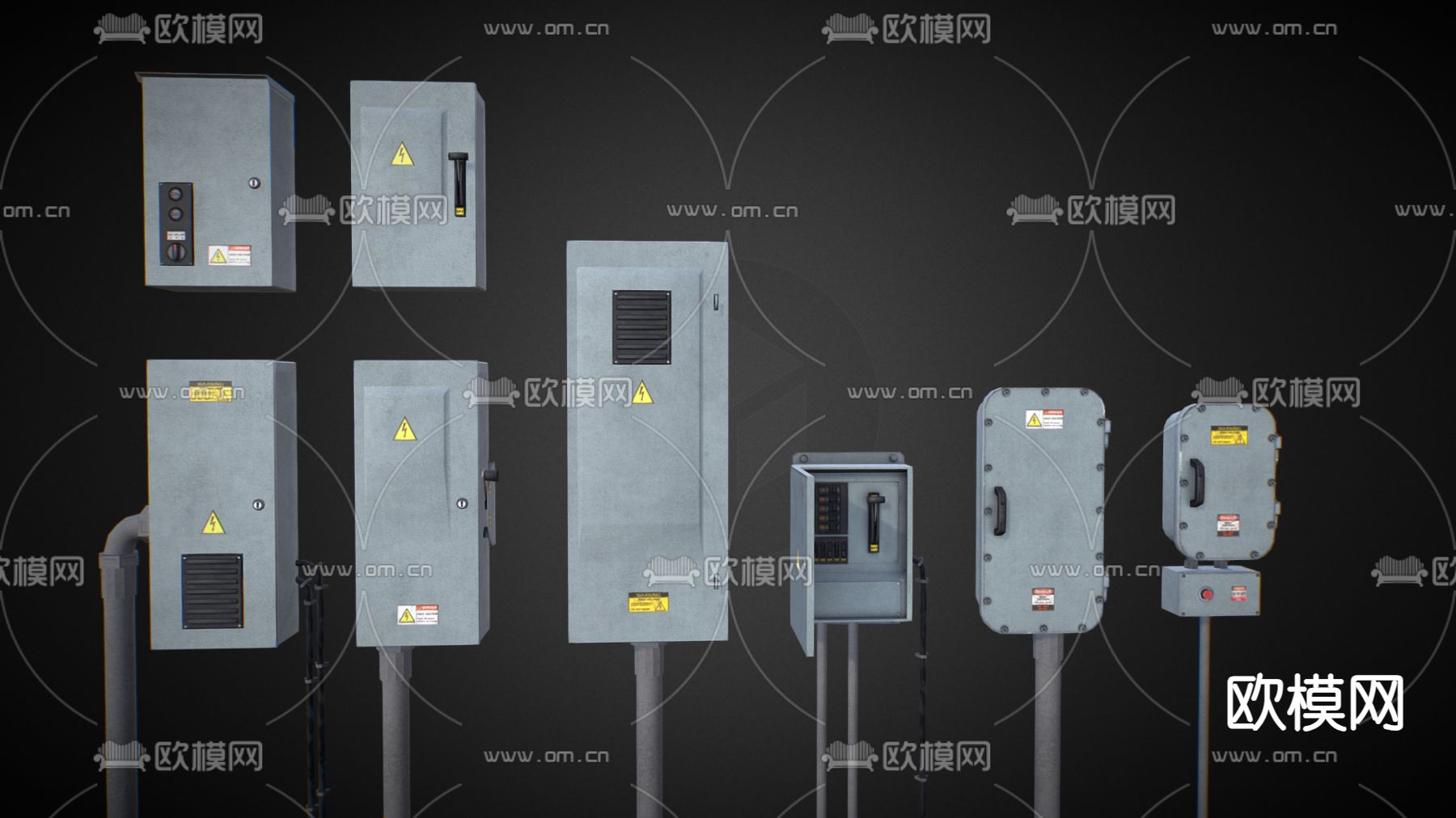 开关面板 控制器 控制电箱3d模型下载