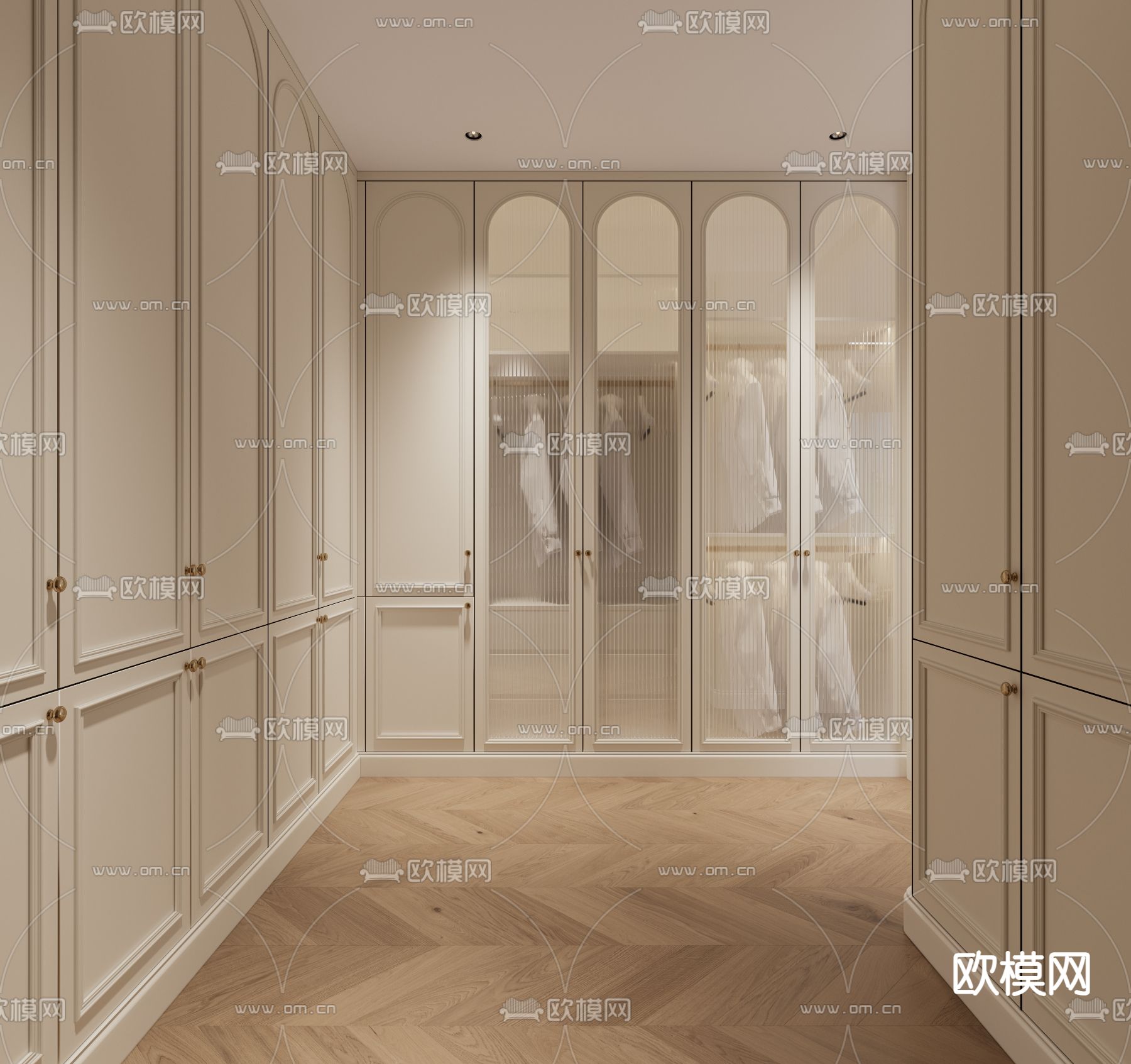 法式衣帽间免费3d模型下载