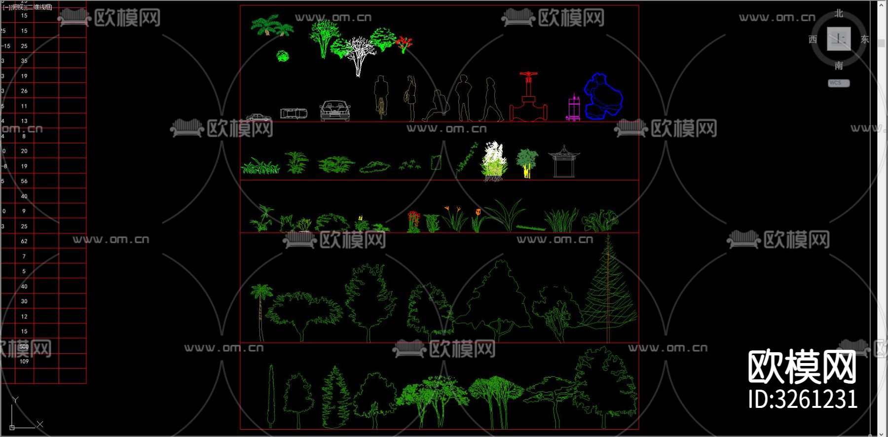 综合植物cad图库下载（渲染图6）