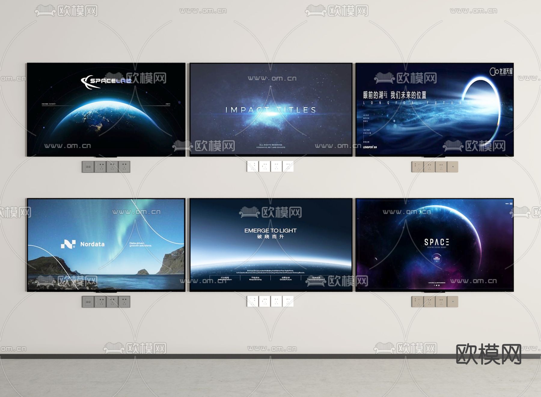 显示屏 电视机 屏幕su模型下载（渲染图2）