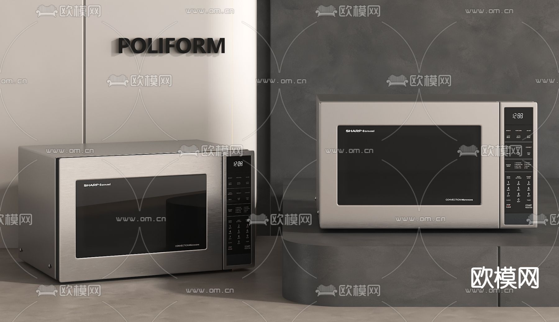 微波炉3d模型下载