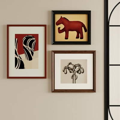  中古风装饰画su模型 