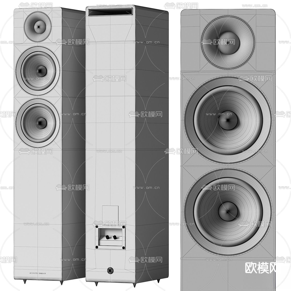 立式音箱 音响3d模型下载（渲染图4）