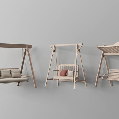  现代摇篮椅 秋千椅su模型 