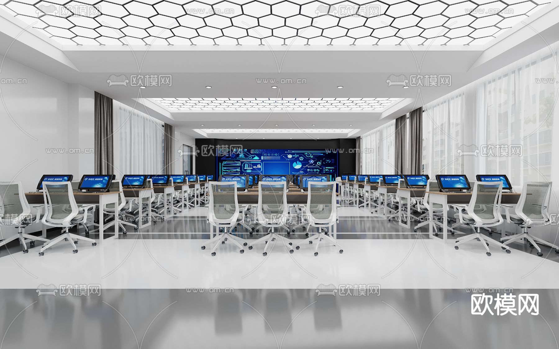 指挥中心 控制室3d模型下载