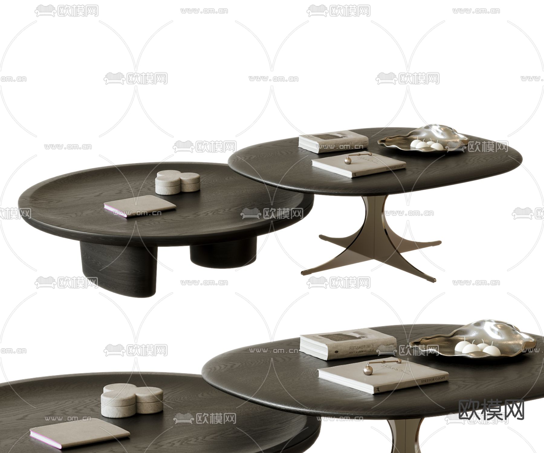 Minotti 子母茶几3d模型下载（渲染图1）