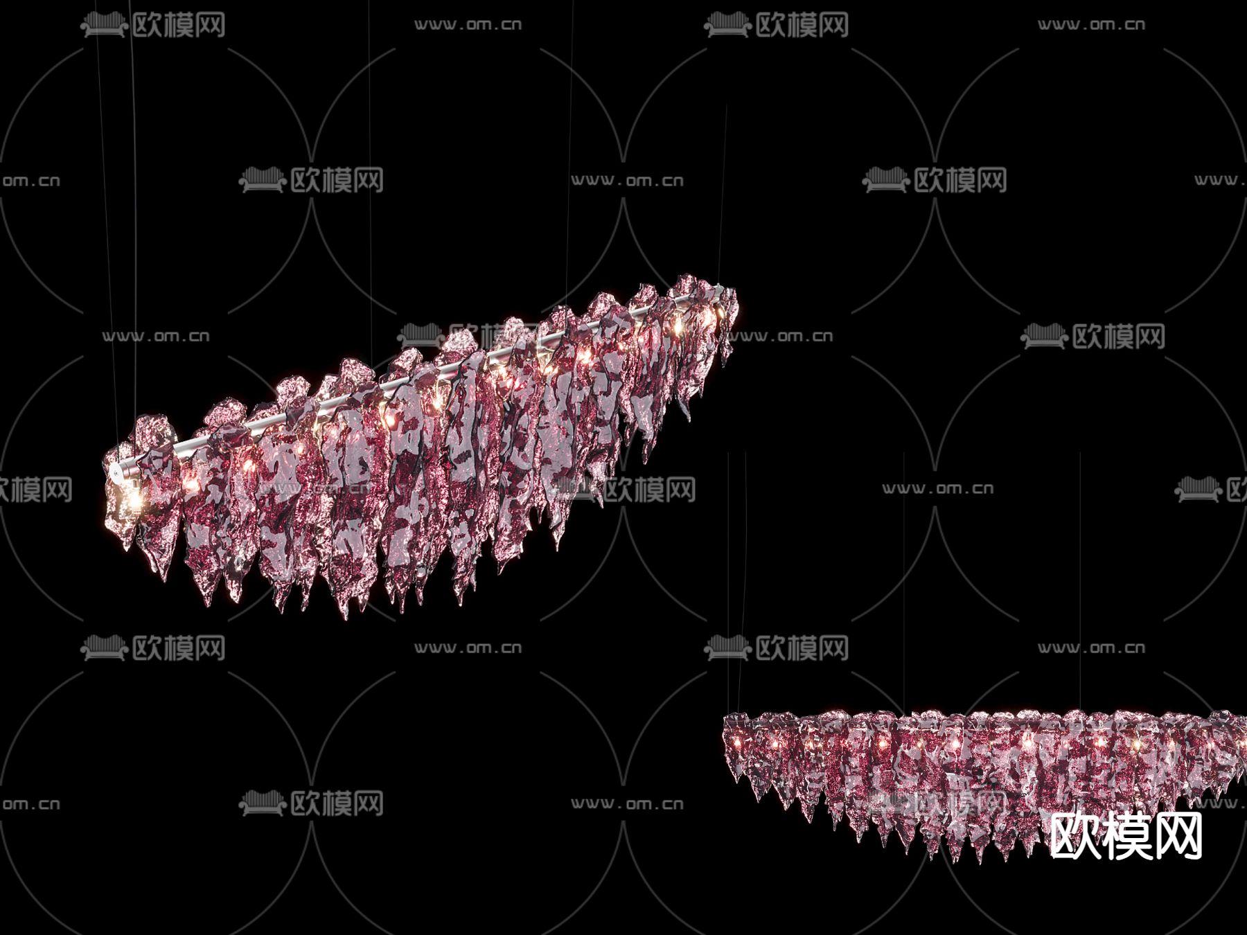 轻奢吊灯 水晶灯3d模型下载
