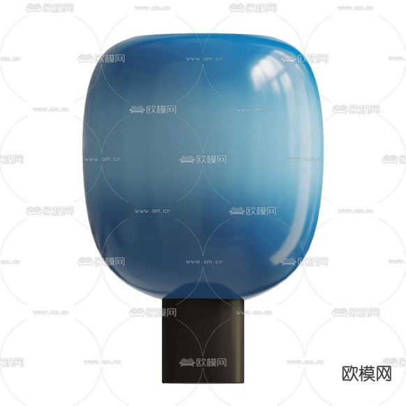 Siru 蓝色台灯3d模型下载(渲染图2)