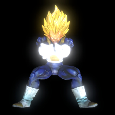  七龙珠人物手办 贝吉塔 赛亚人su模型 