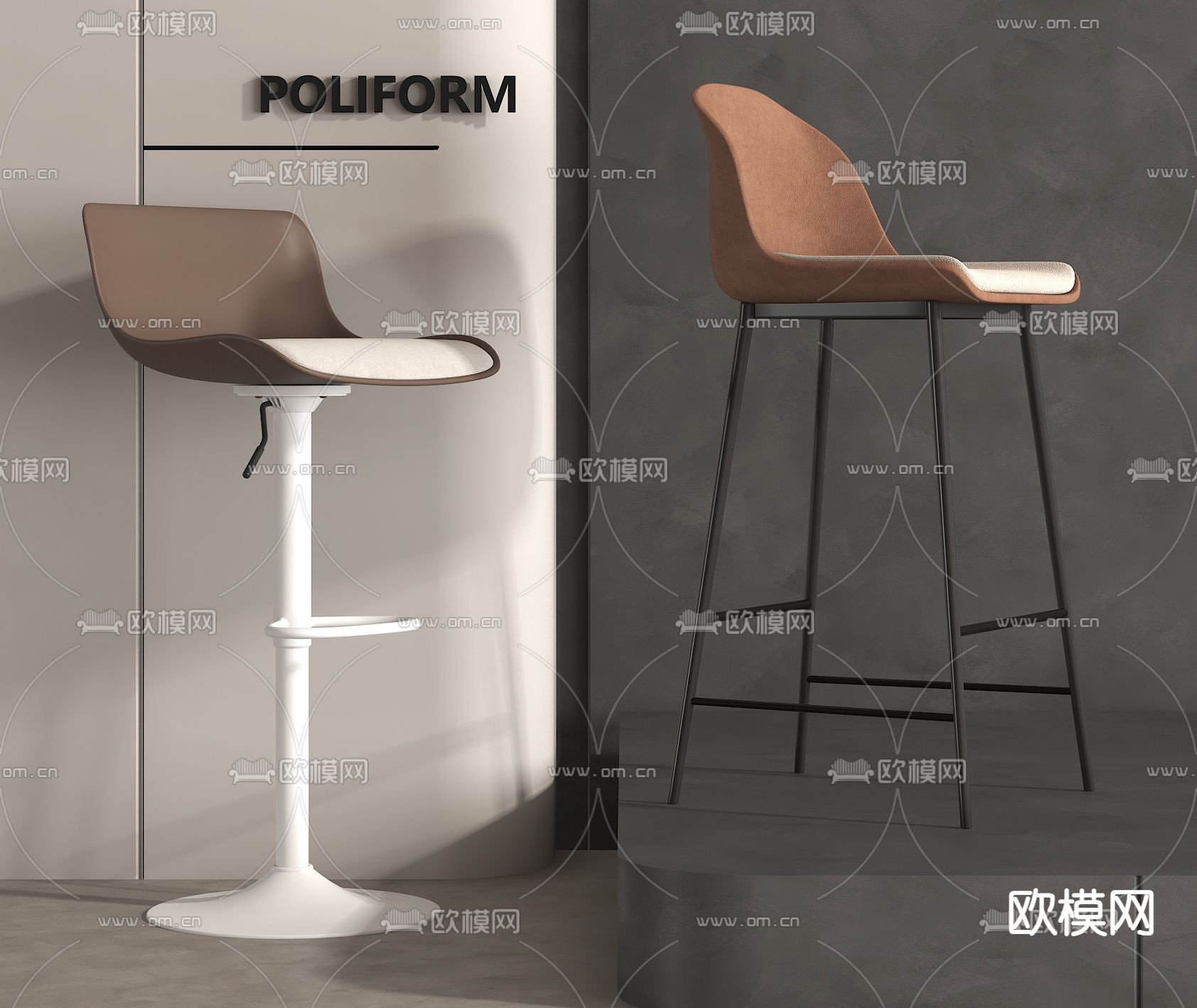 Poliform吧椅 吧凳3d模型下载