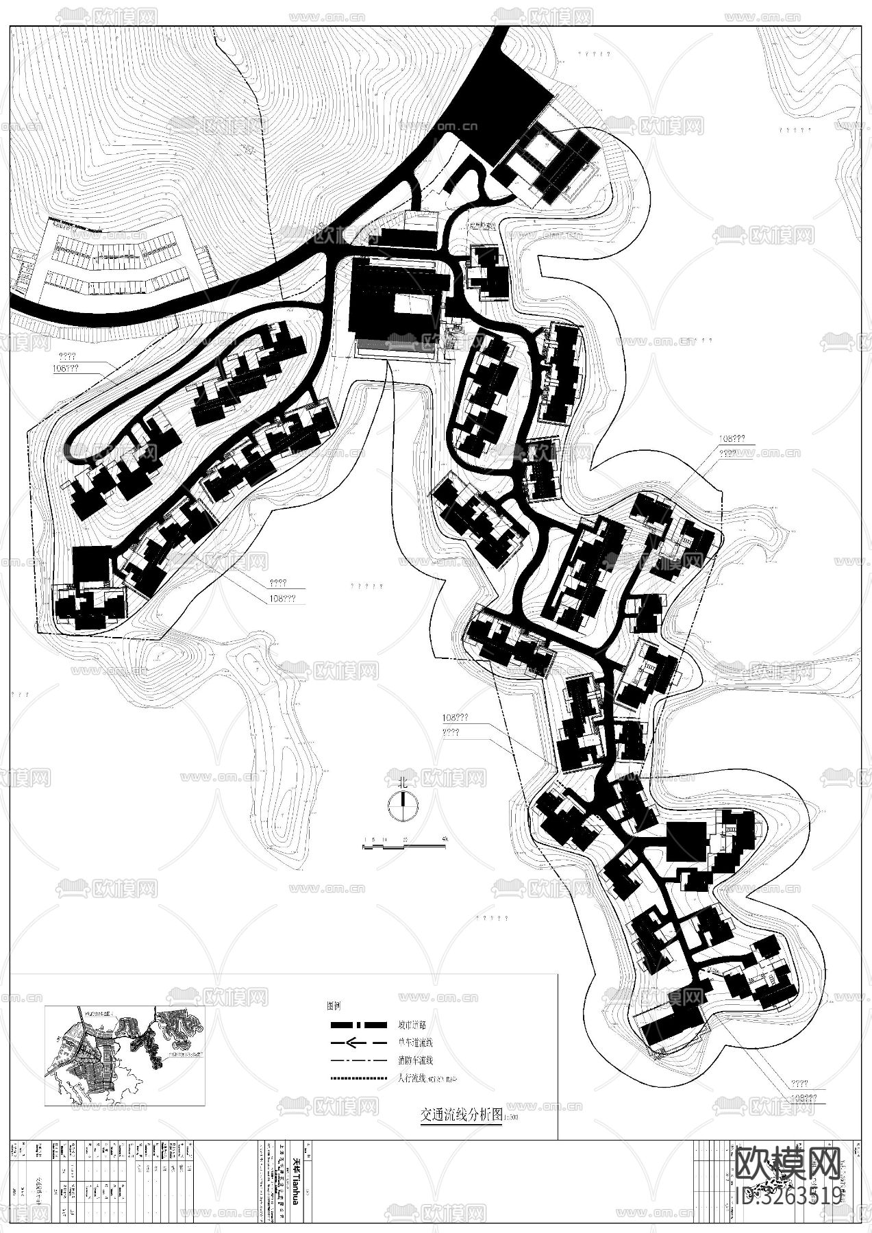 最美民宿乡村cad平面图下载（渲染图5）